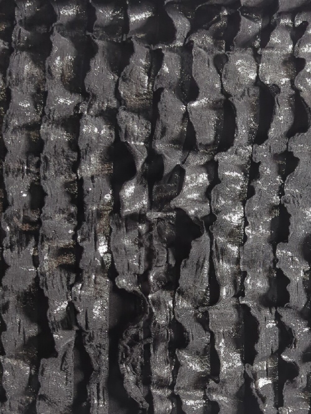 Perceptions Black Ruffled Sequin Tank Top - Picture 4 of 5